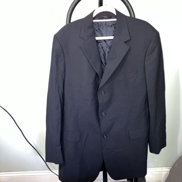 Brooks Brothers 346 Black Stretch Wool‎ Suit Jacket Blazer 44L, Classic Blazer - Picture 1 of 16